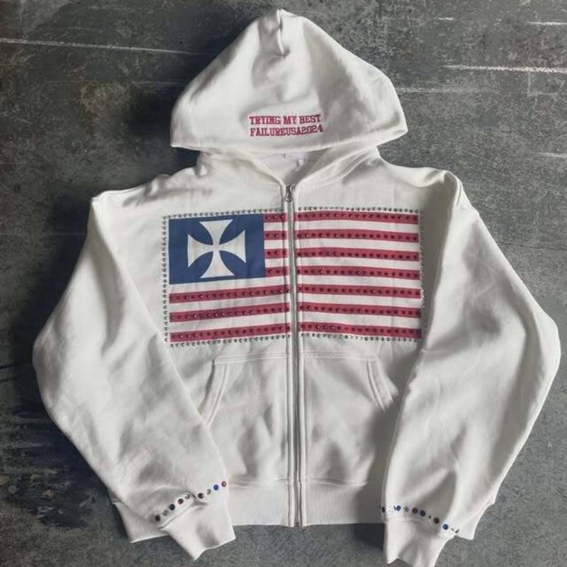 Zip hoodie The Templar Cross vintage